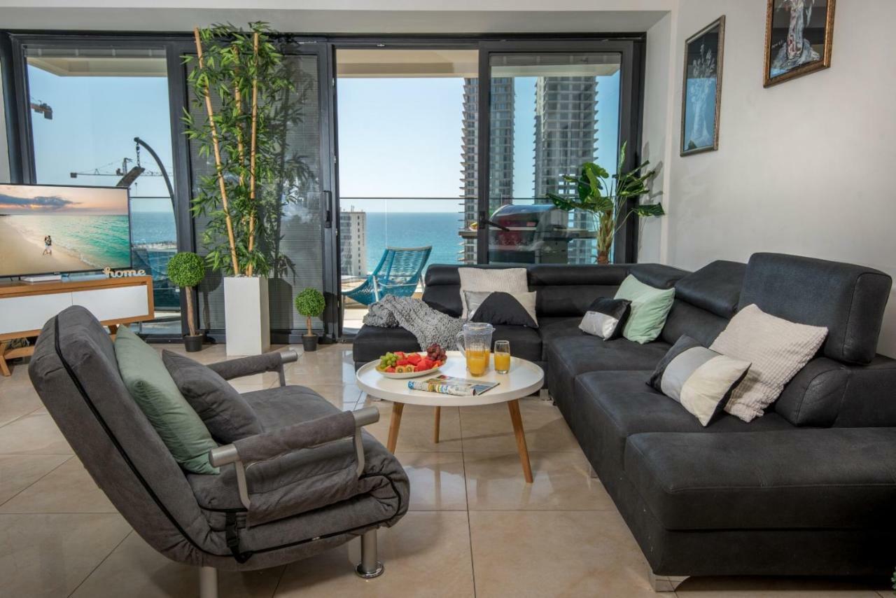 Bat Yam Luxery 5Br Sea View Suite Bagian luar foto