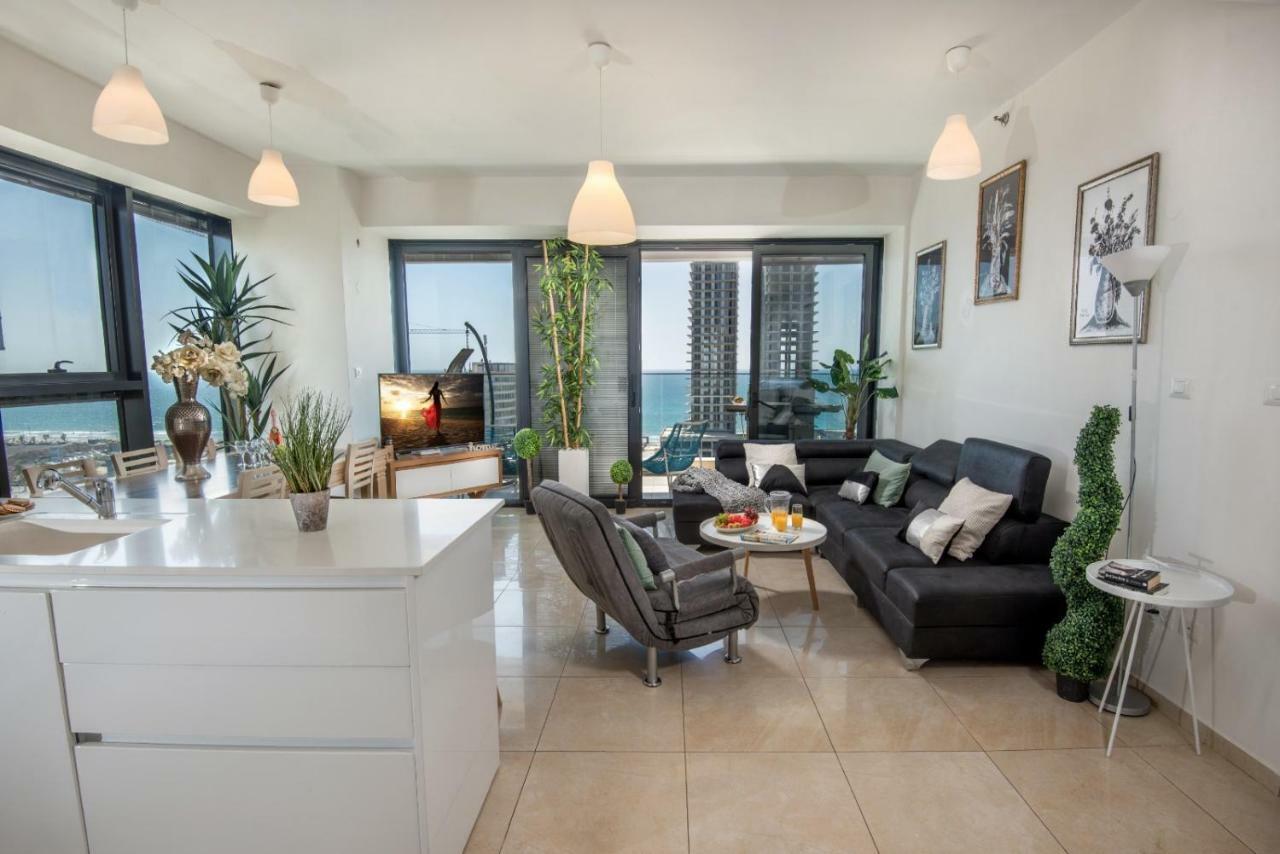 Bat Yam Luxery 5Br Sea View Suite Bagian luar foto